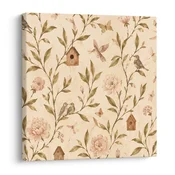 Slika pastelne ptice in potonike - 20x20
