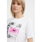Majica kratkih rukava Dkny za žene, boja: bijela, DJ4T1056