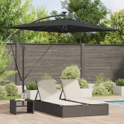 Suncobran Crna 294 x 200 x 270 cm Poliester i aluminij