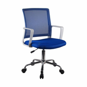 Pisarniški stol KURI-3831098906670-modra-53.5x57x87/97 cm-Mreža