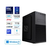 MEGA namizni računalnik S4 Ultra 5-245K/16GB/1TB SSD/Windows 11 Pro/Intel Xe/črna