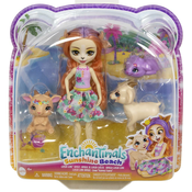 Enchantimals Kozja družina Punčka + komplet živali Golita Koza