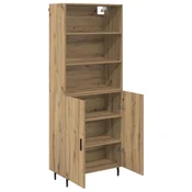 Vidaxl Visok predalnik Umetni hrast 69,5 x 34 x 180 cm