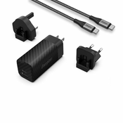 Energizer Energizer Ultimate - Multiplug EU / UK / US GaN USB-C & USB-A 65W PD omrežni polnilnik + kabel USB-C (črn)