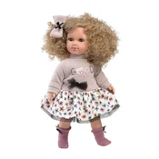 Llorens 53549 ELENA - realistična lutka z mehkim tekstilnim telesom - 35 cm