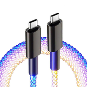 MXM Kabel za polnjenje in sinhronizacijo USB-C/USB-C z osvetlitvijo ozadja in PD, 1 meter