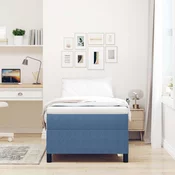 vidaXL vidaXL Box Spring Postelja Modra 100x200 cm Kordurojska Tkanina, (22051095)