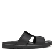Natikači Calvin Klein Lug Sandal Double T Lth HM0HM01734 Črna
