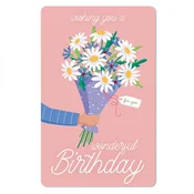 Čestitka – kartica, Wishing you a wonderful birthday LC334