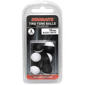 Two Tones Balls 14mm (plavajoče kroglice) 6 kosov černá/bílá