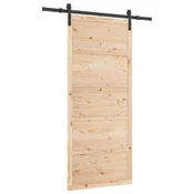 Vidaxl Drsna vrata Naravna 80 x 208 cm Trdna borovina