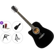 Pasadena PDC-10LE Premium SET Black Elektro-akusticna dreadnought