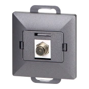 Jednostavna uticnica tip F Pearl, TV/F-F1/P1, antracitna