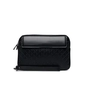 Torbica za okrog pasu Calvin Klein Refined Emblem Mix Pouch W/ Hand LV04D1369G Črna