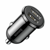 Baseus Grain Pro auto punjac 2x USB 4.8A, crno (CCALLP-01)