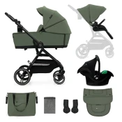Otroški voziček Kinderkraft Yoxi MINK PRO 3v1, Mystic Green