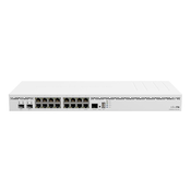 MikroTik Mikrotik Cloud Core Router 2004-16G-2S+ with Annapurna Labs Alpine v2 CPU with 4x ARMv8-A Cortex-A57 cores running at 1.7GHz, 4GB of DDR4 RAM, 128MB NAND storage, 16 x Gbit LAN, 2x SFP+ ports, 1U rack (CCR2004-16G-2S+)