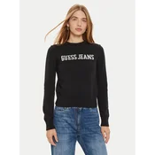 Guess Jeans Pulover W4BR10 Z3HM1 Črna Regular Fit