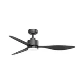 ZEVENTI - LED prigušiva plafonski ventilator LED/20W/230V 2700-6500K 132cm crna + daljinski upravljac