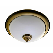 Stropna svetilka GLOSTER, E27, 2 x 60 W, 230 V, bronasta - Bronasta - IP21 - 24 - Steklo - 230 V - Sapho - 31.50 - retro - 31,5x16,5 cm - 16.50 - Žarnica - 120,00