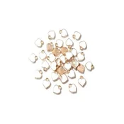 Privezak emajlirani srce belo 11*6 mm