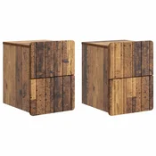 vidaXL Stenski nočni omarici 2 pcs Star les 33 x 34,5 x 43 cm