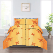 Bombažna posteljnina ORANGE BUTTERFLY rumeno-oranžna Dimenzije posteljnine: 70 x 90 cm | 140 x 200 cm
