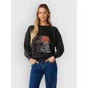 Rip Curl Seeker Raglan Standard Crew Sweater washed black