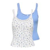 ONLY Top ONLFENJA modra/svetlo modra/jelka/bela