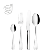 Set desertnega pribora 24 kosov - nož z votlim ročajem in kratkim rezilom – Baguette, posrebren - 100947