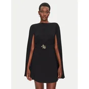 Simona Corsellini Cocktail obleka P25CPAB05501 Črna Loose Fit