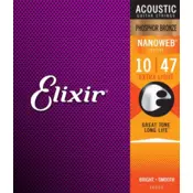 Elixir 16002 Acoustic NANOWEB Phosphor Bronze Extra Light 10-47 žice za akusticnu gitaru