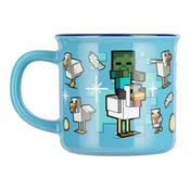 Paladone Minecraft skodelica - Chicken Jockey z motivom, ki se spreminja na toploto, 350 ml