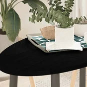 vidaXL vidaXL Mizna plošča temno rjava 100x50x2 cm trdna hrastovina ovalna, (5000269069)