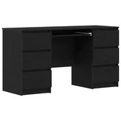 vidaXL Mize 2 kosa Črni hrast 140x50x76 cm Inženirski les
