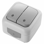 Panasonic Stikalo PALMIYE nadometno menjalno IP54 sivo