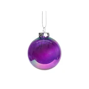 Steklena božična okraska FAIRY PURPLE 10 cm, vijolična