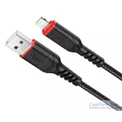 Hoco X59 USB 2.0 kabel za prijenos podataka i punjenje USB-A na Lightning, 3 m, crni (HC623056)
