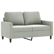 3-dijelni set sofa s jastucima svjetlosivi baršunasti