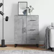 Vidaxl vidaXL Omarica betonsko siva 69,5x34x90 cm material na osnovi lesa
