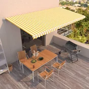 Tenda na automatsko uvlacenje 600x350 cm žuto-bijela