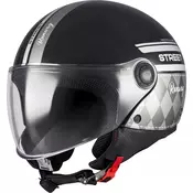 Otvorena motociklisticka kaciga MT Street S Runway B2 crno-siva