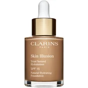 Clarins Face Make-Up Skin Illusion posvetlitveni vlažilni tekoči puder SPF 15 odtenek 30 ml