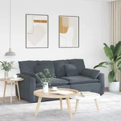 vidaXL Modularni kavč z blazinami temno siv