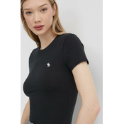 Majica kratkih rukava Abercrombie & Fitch za žene, boja: crna