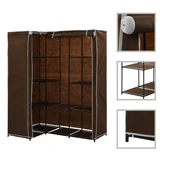 Vidaxl Kotna garderobna omara 130x87x169 cm rjava