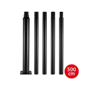 Brilagi - Metalna šipka za stub spoljašnje rasvete, 5 m, precnik 58 mm, crna