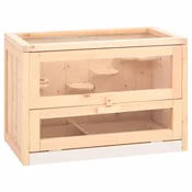 Vidaxl Kletka za hrčke 60x35,5x42 cm trden les jelke