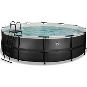 EXIT Toys Frame Pool O 488x122 cm - Black Leather Style