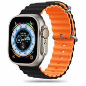 PAS ZA URO DOOP ICONBAND PRO APPLE WATCH 6/7/8/9/10/SE/ULTRA 1/2 (44/45/46/49 MM) BLACK/ORANGE